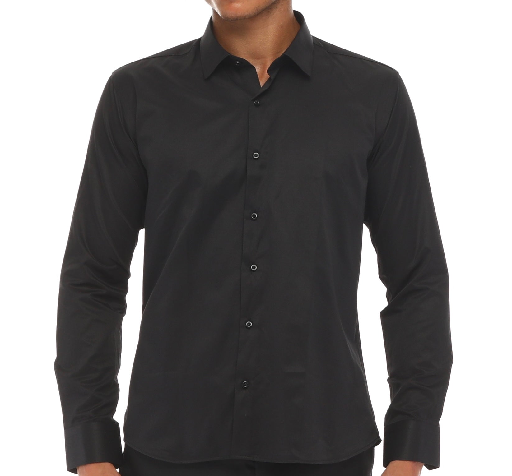 Men's Black Single Cuff Shirt