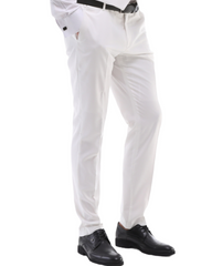 Men's White Classic Trouser