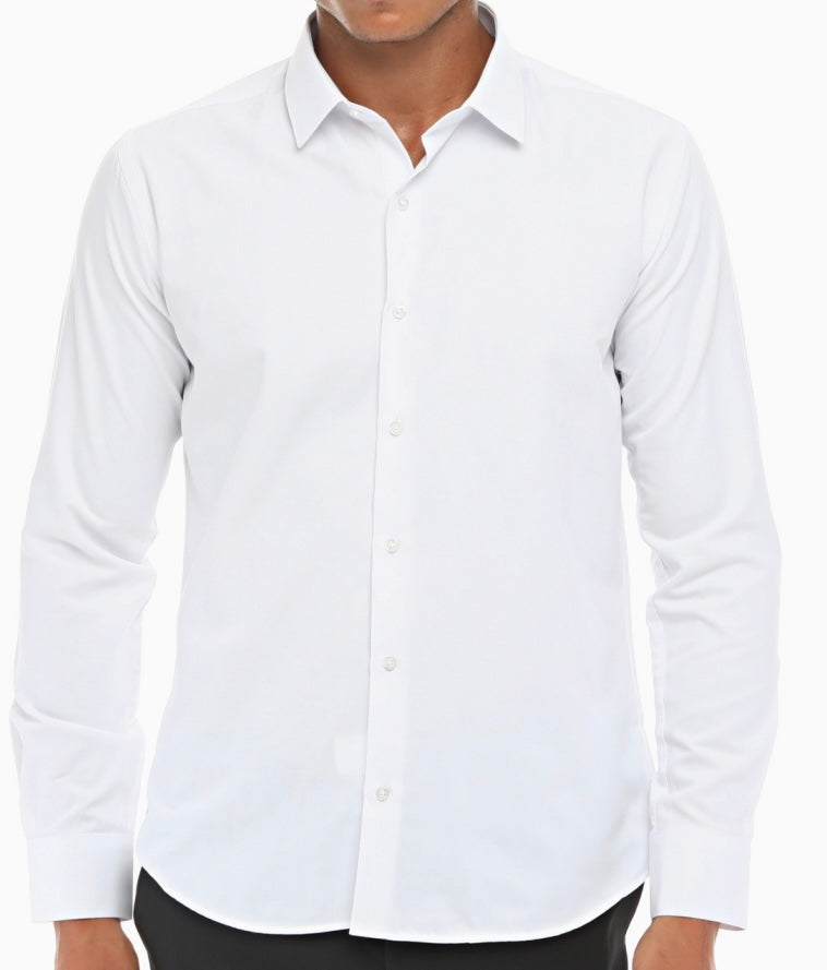 Men's White Single Cuff Shirt