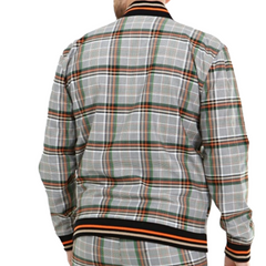 ICONYN GENTLEMAN BOMBER JACKET - Green and Orange Check