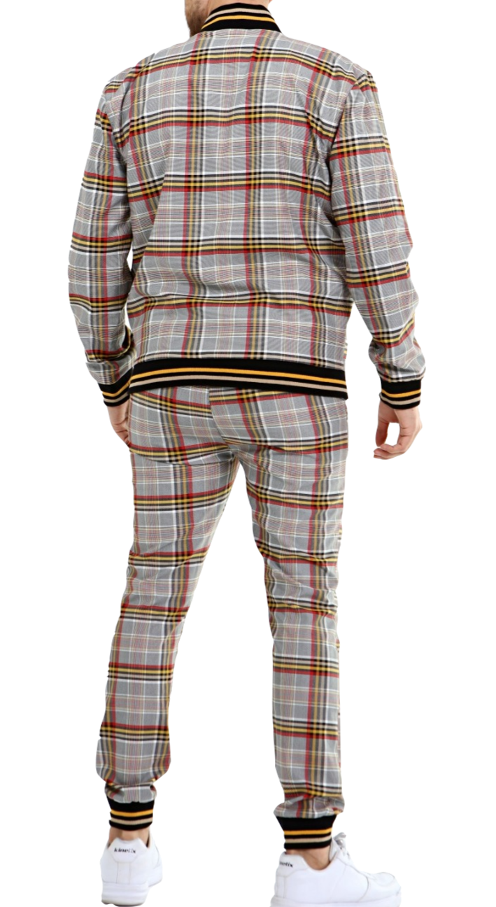 Orange and Yellow Check tracksuits for men UK