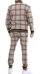 Orange and Yellow Check tracksuits for men UK