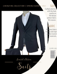 Black Striped Three Piece Suit