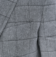 Grey Check Black Blinders Linen Icnony - Linen Three Piece Suit