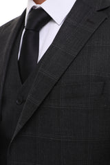 ICONYN VERDE - Black Mixed & Matched Three Piece Suit