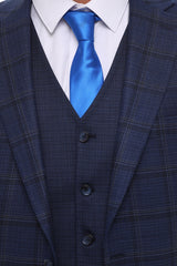 ICONYN BRANDY - Blue Mixed & Matched Three Piece Suit