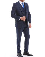 ICONYN BRANDY - Blue Mixed & Matched Three Piece Suit