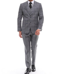 ICONYN GEORGE - Grey Mixed & Matched Three Piece Suit