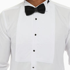 White Tuxedo Shirt With Studs for Men