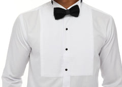 White Tuxedo Shirt With Studs for Men