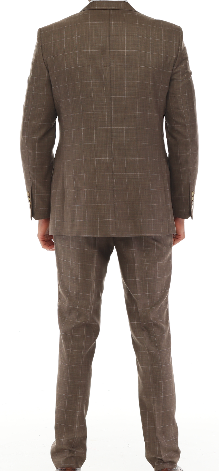 brown Check suit for men UK