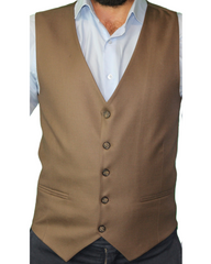 men's brown wool waistcoats