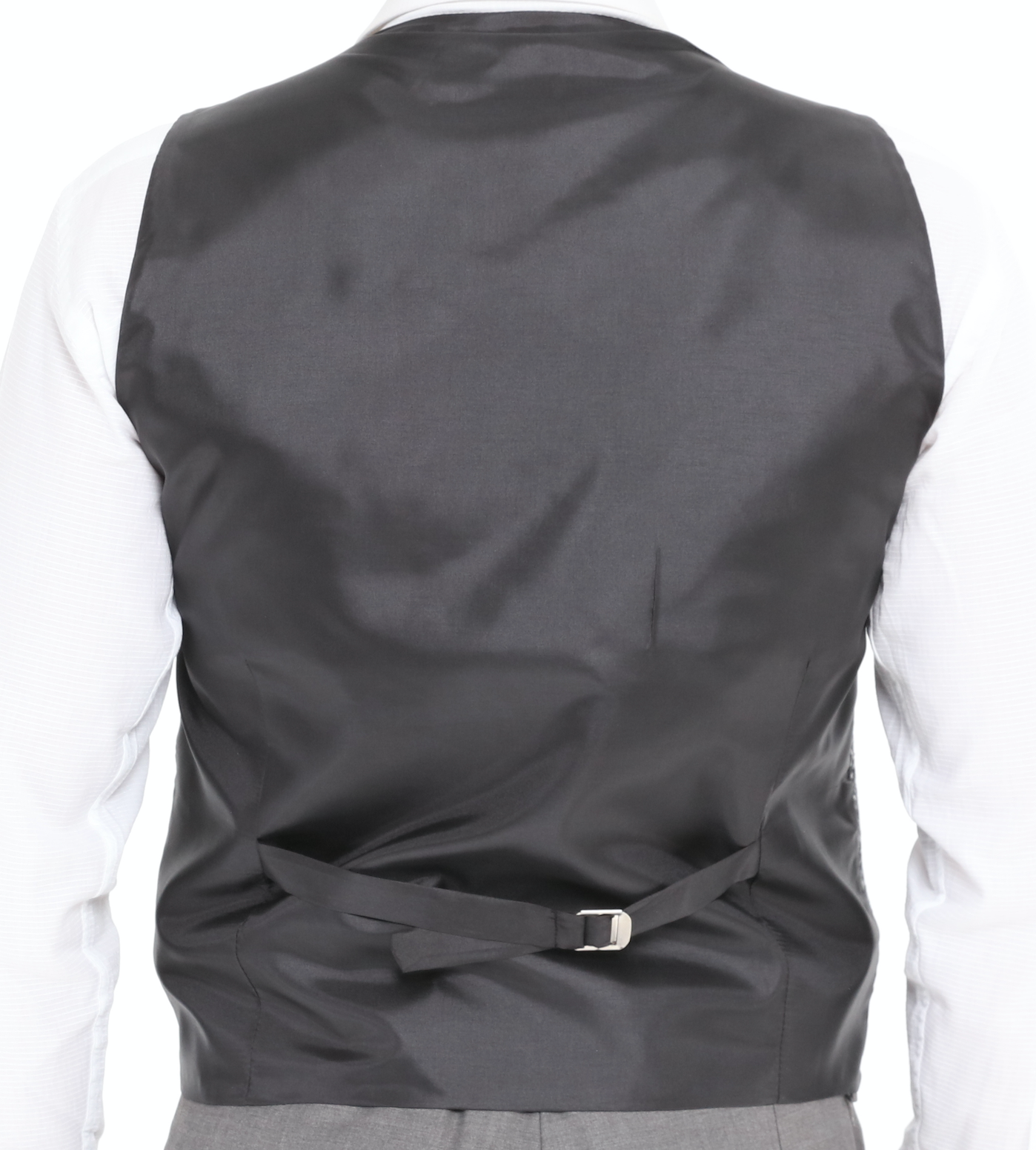 dark grey wool check waistcoat 
