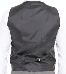 dark grey wool check waistcoat 