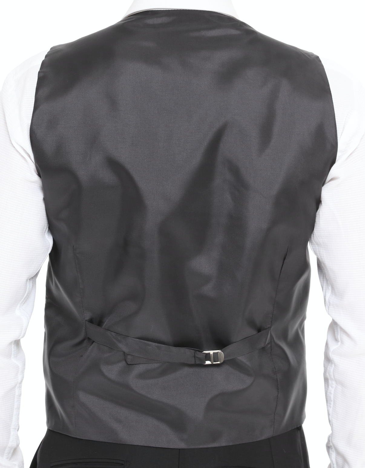 grey wool check waistcoat by UK designer