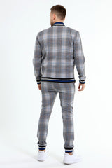 ICONYN GENTLEMAN TRACKSUIT SET - Grey and White Matched Outwears