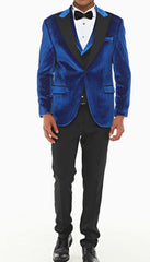 CROWN ROYAL - Blue Velvet Four Piece Dinner & Wedding Suit