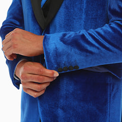 CROWN ROYAL - Blue Velvet Four Piece Dinner & Wedding Suit