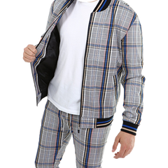 ICONYN GENTLEMAN TRACKSUIT SET - Blue and Yellow Matched Outwears