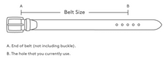 Leather handmade belt size measurement