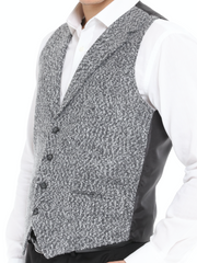 light grey wool waistcoat for men UK London
