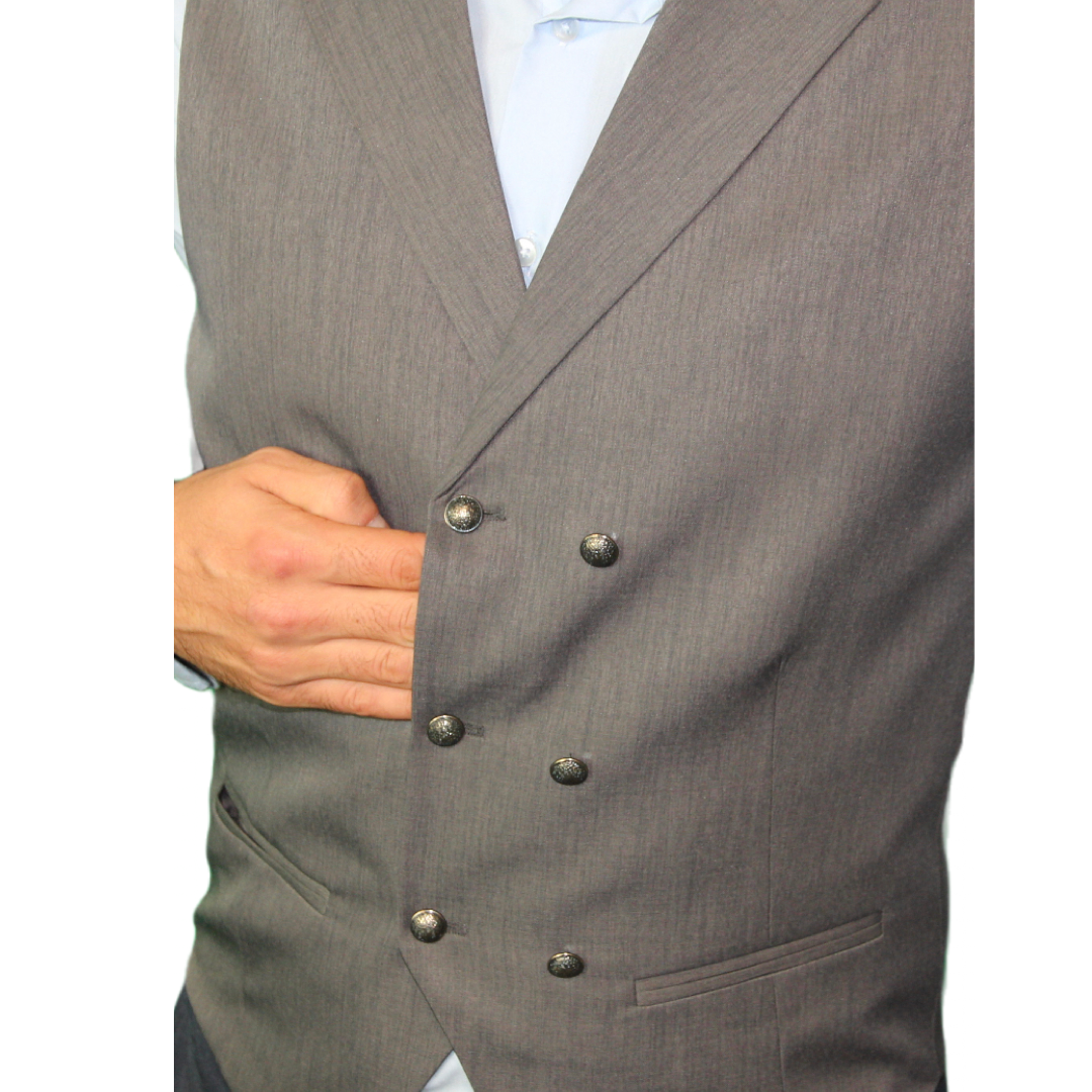 men's grey wool waistcoats