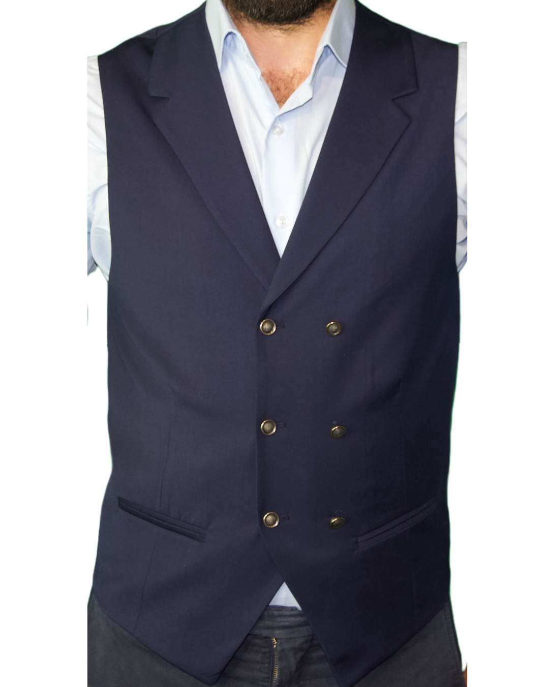 navy wool waistcoats for men London